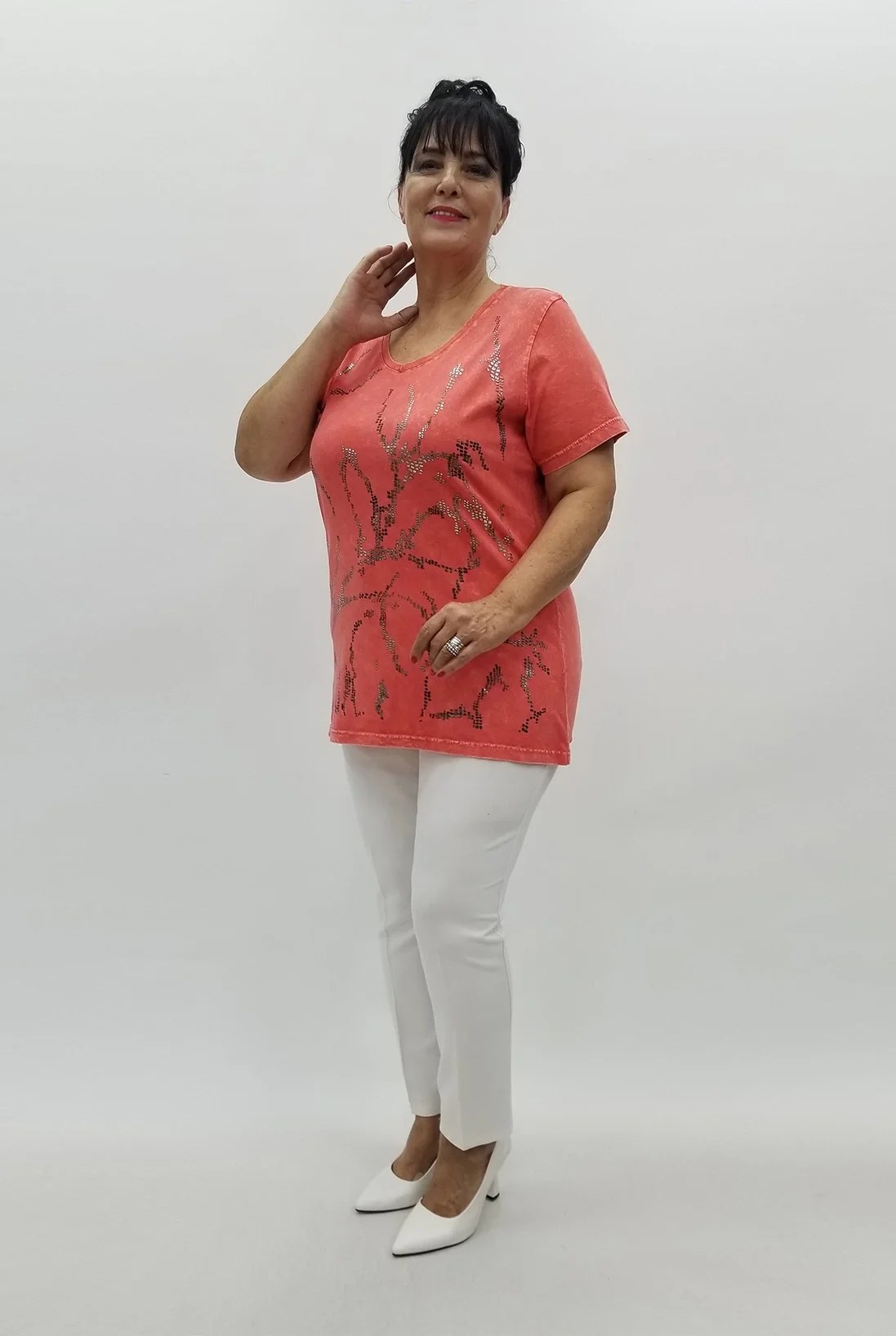 Miraggio Büyük Beden Bluz 99913 MERCAN