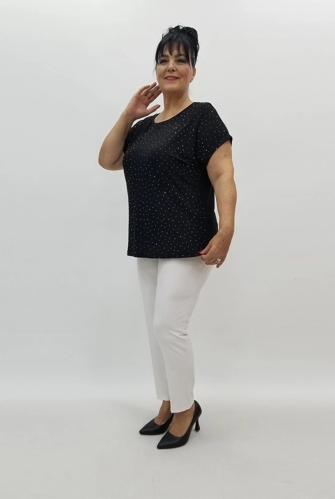 Miraggio Büyük Beden Bluz 99916 SİYAH