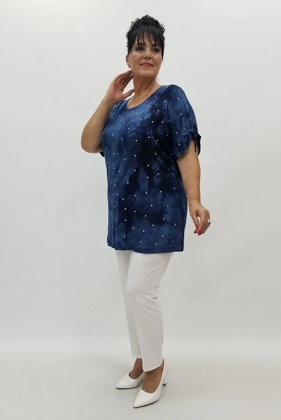 Miraggio Büyük Beden Bluz 99917 İNDİGO