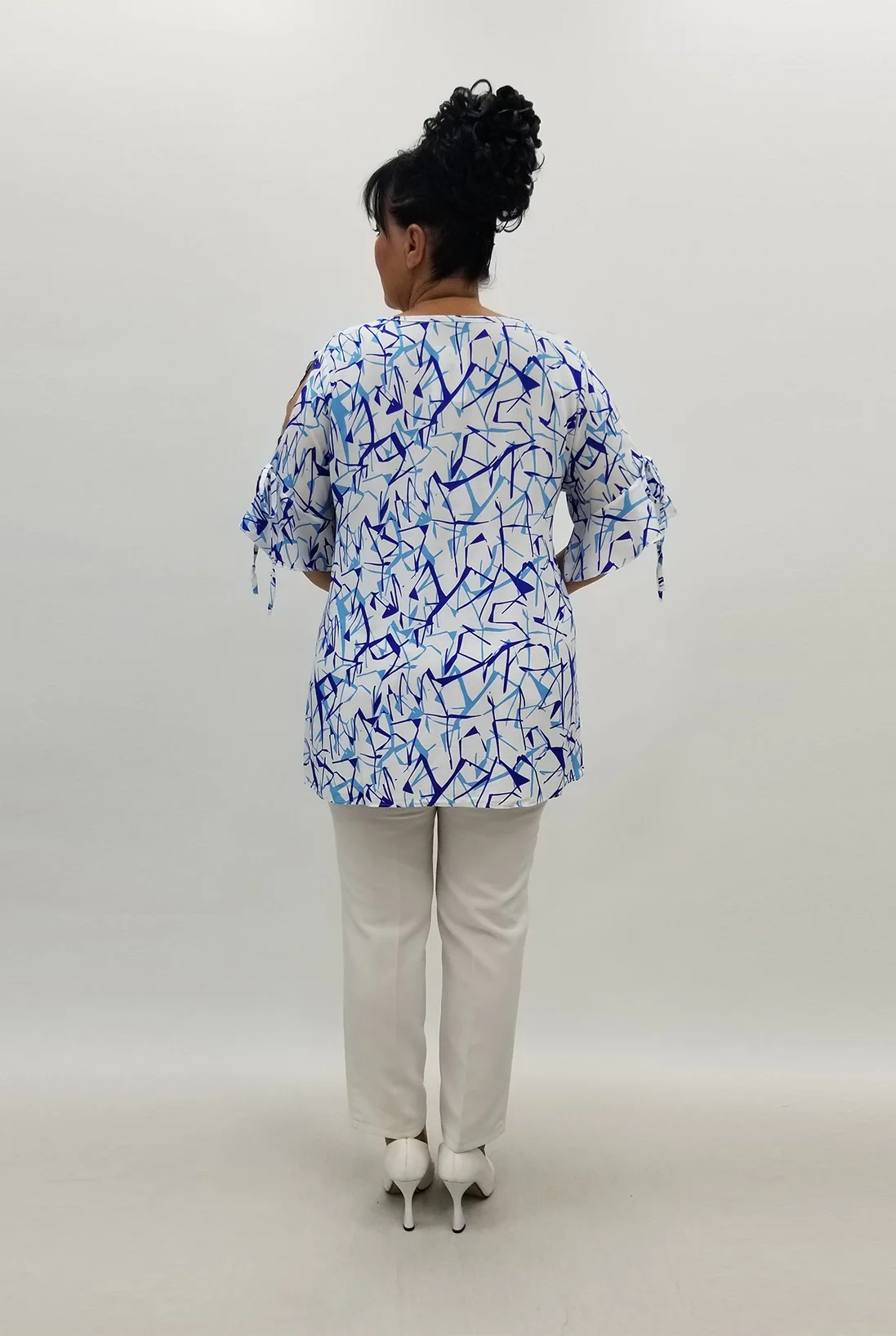 Miraggio Büyük Beden Bluz 99924 BEYAZ/SAKS