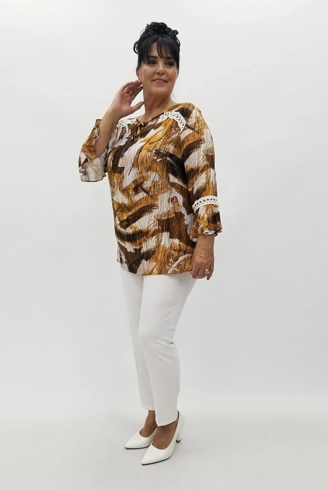 Miraggio Büyük Beden Bluz 99946 TABA