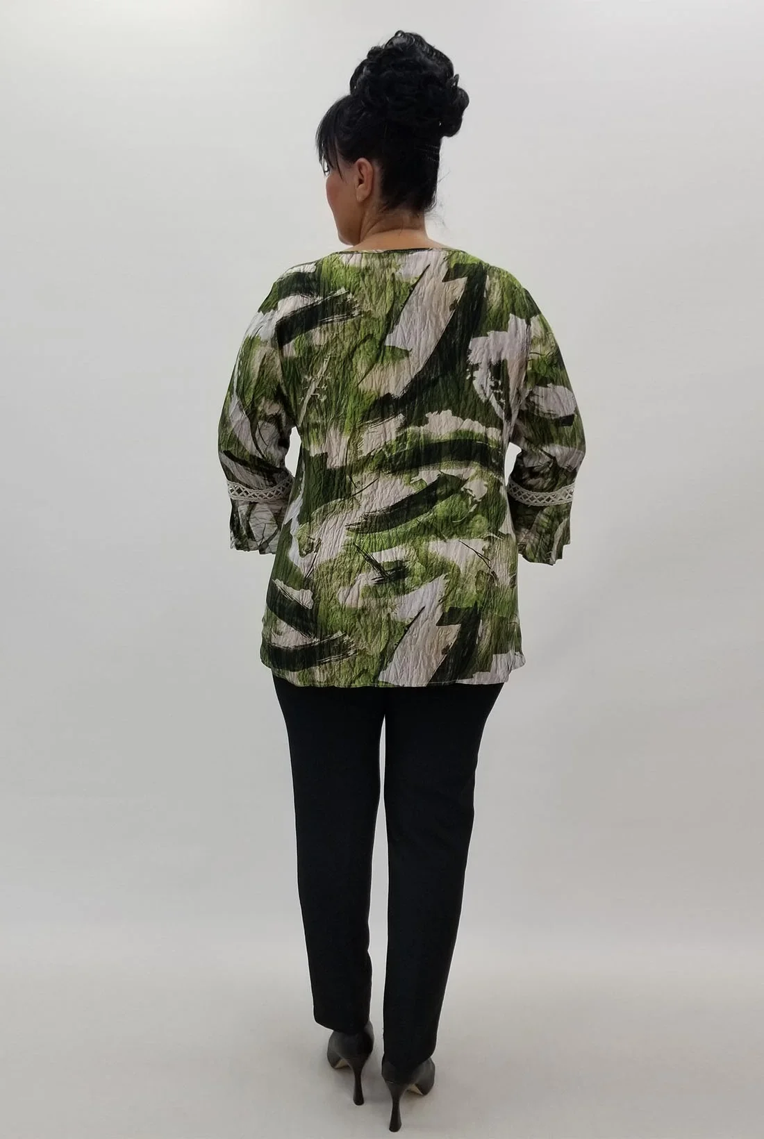 Miraggio Büyük Beden Bluz 99946 YEŞİL