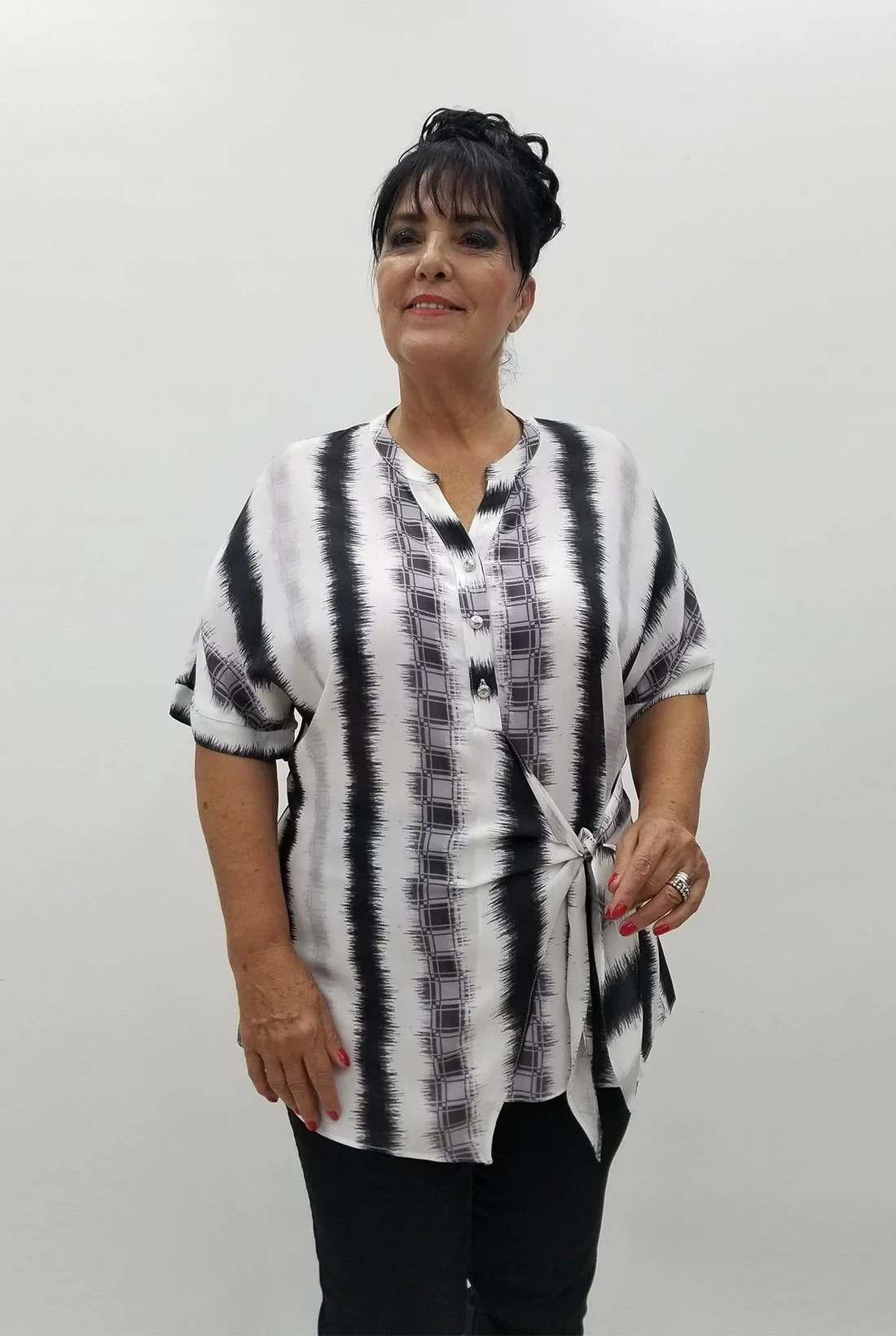 Miraggio Büyük Beden Bluz 99947 SİYAH