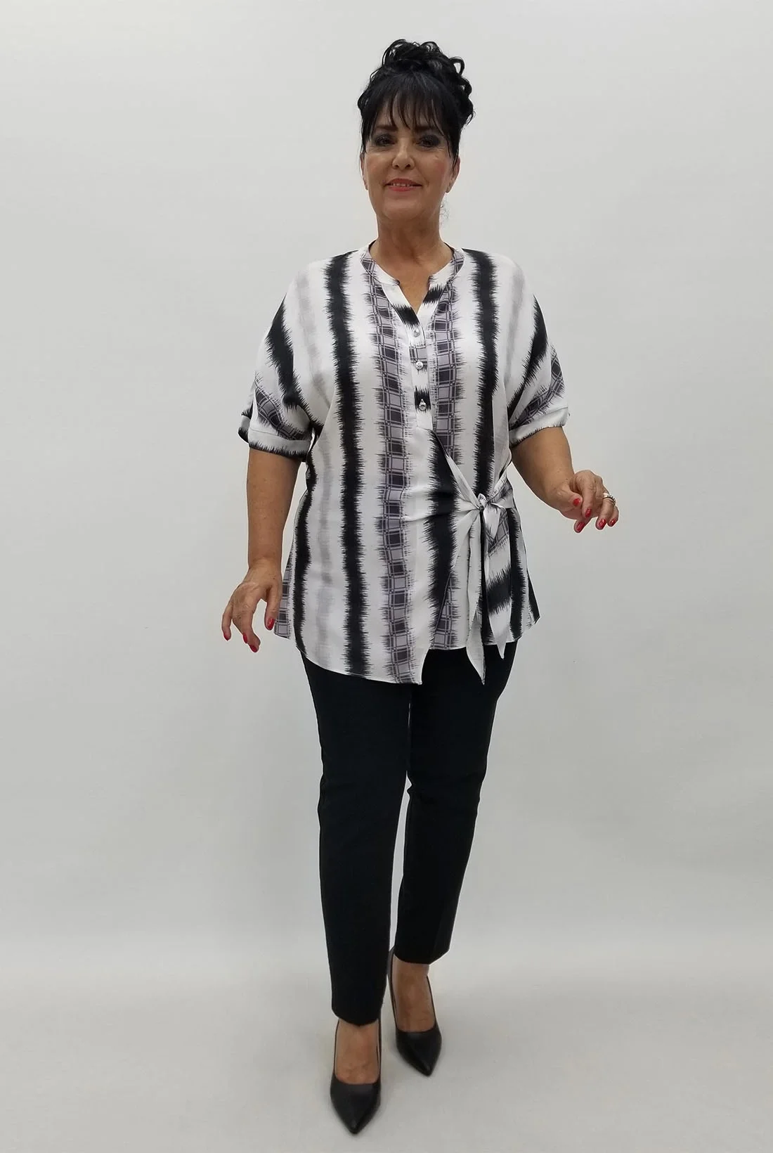 Miraggio Büyük Beden Bluz 99947 SİYAH