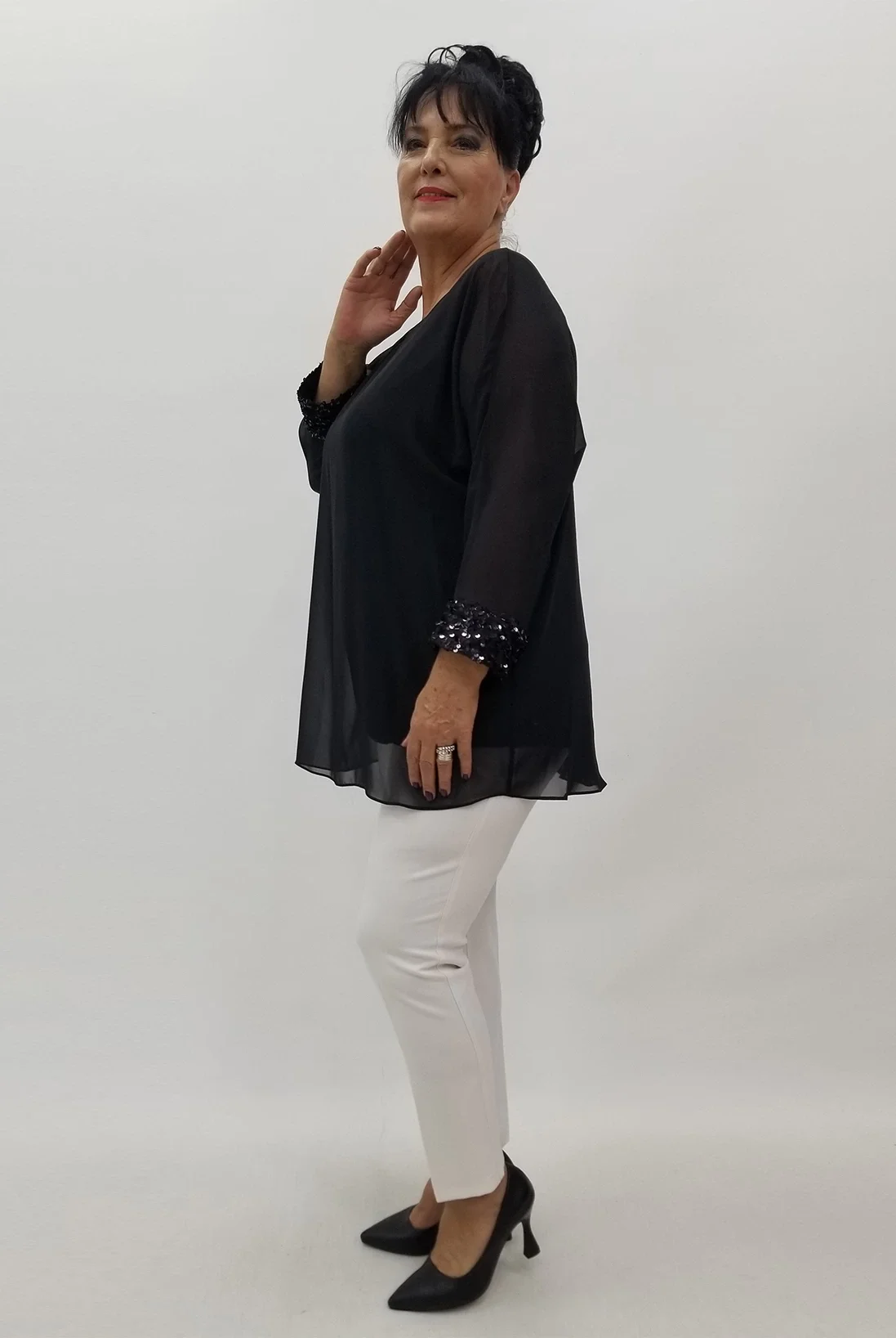 Miraggio Büyük Beden Bluz 99967 SİYAH