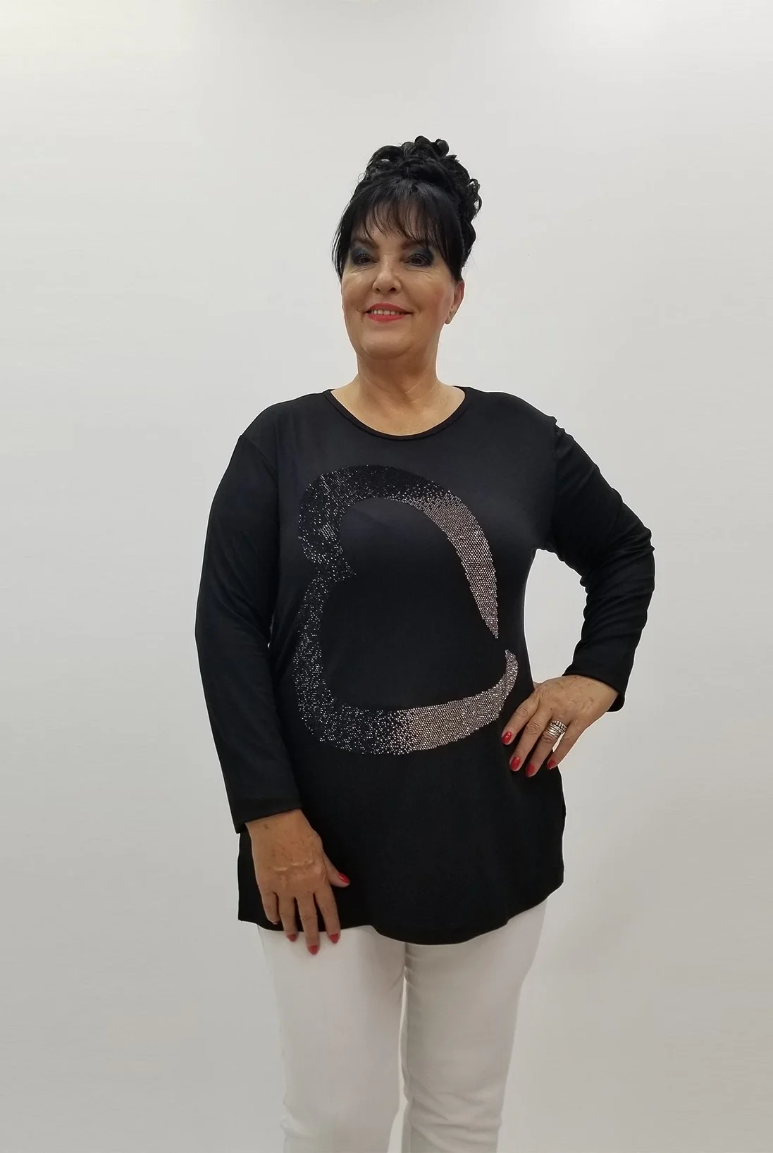 Miraggio Büyük Beden Bluz 99976 SİYAH