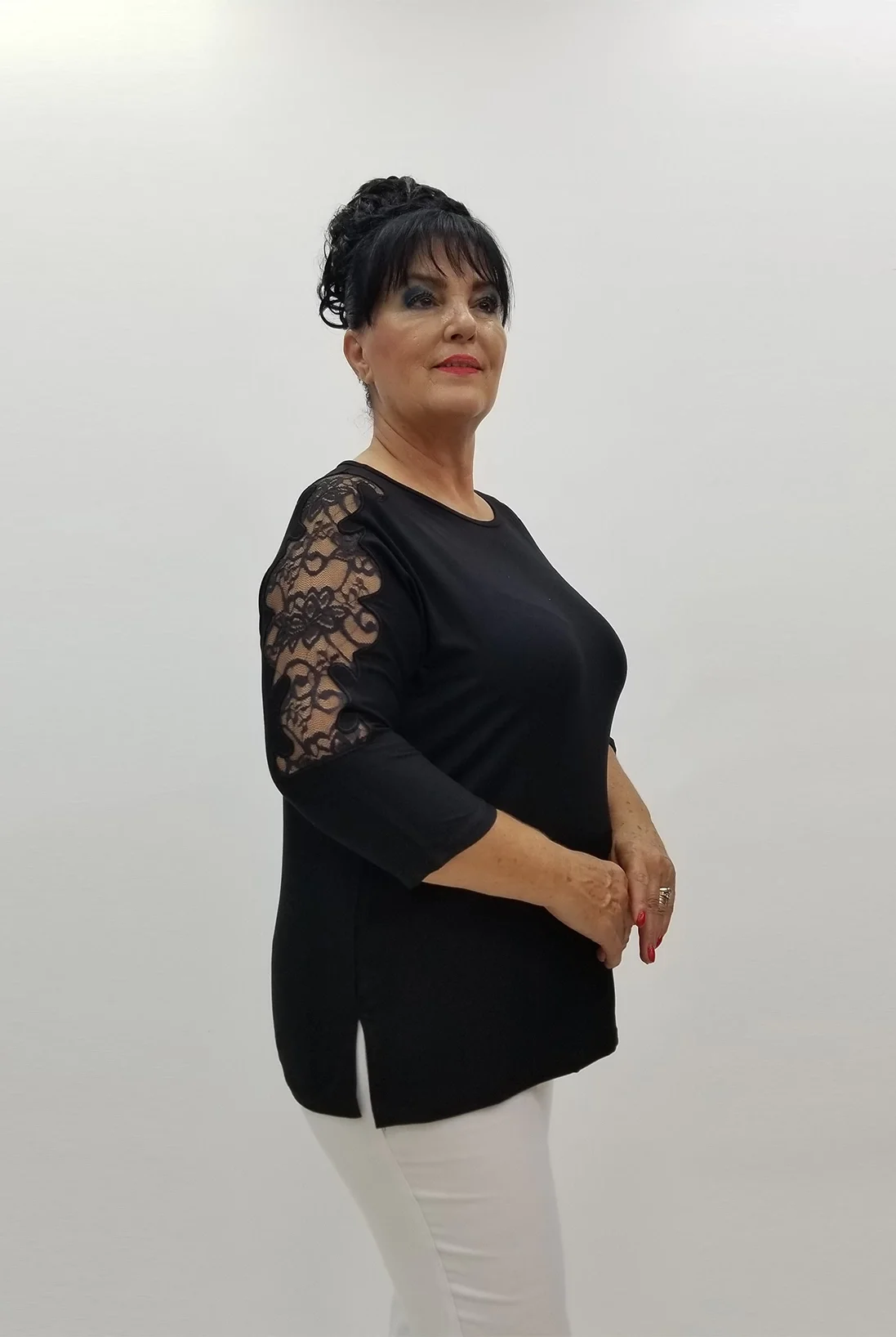 Miraggio Büyük Beden Bluz 99977 SİYAH