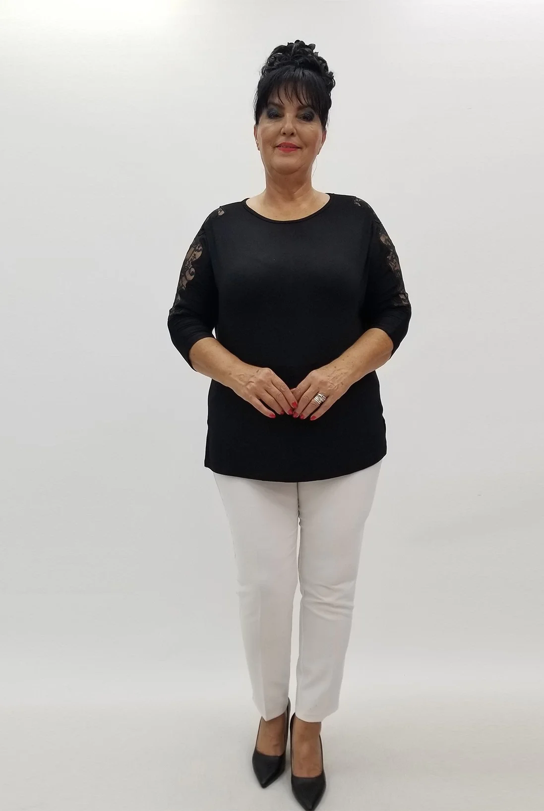 Miraggio Büyük Beden Bluz 99977 SİYAH