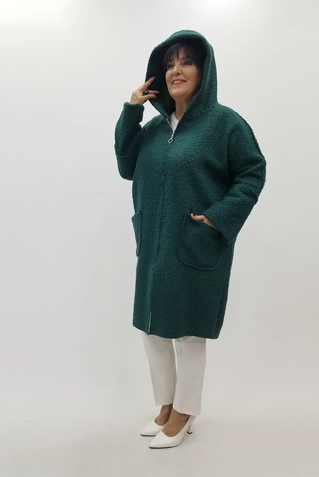 Miraggio Büyük Beden Ceket 4076 YEŞİL