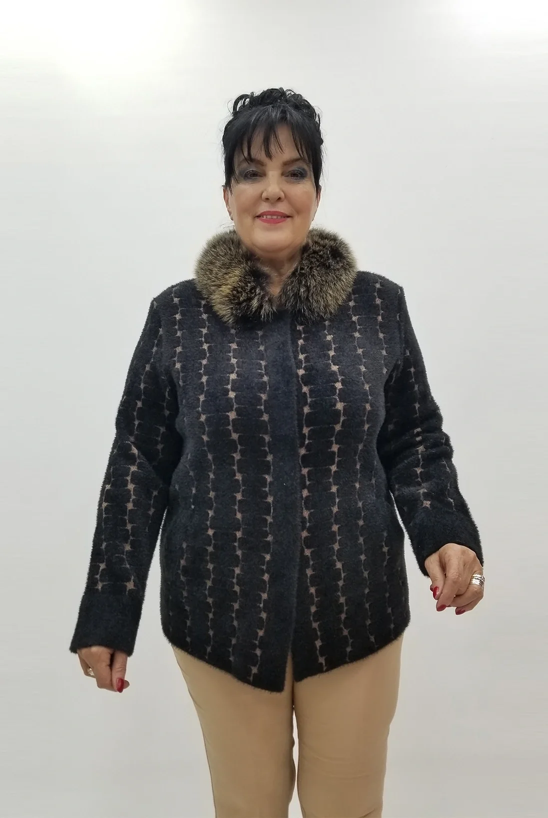 Miraggio Büyük Beden Ceket 4151 SİYAH/KAHVE