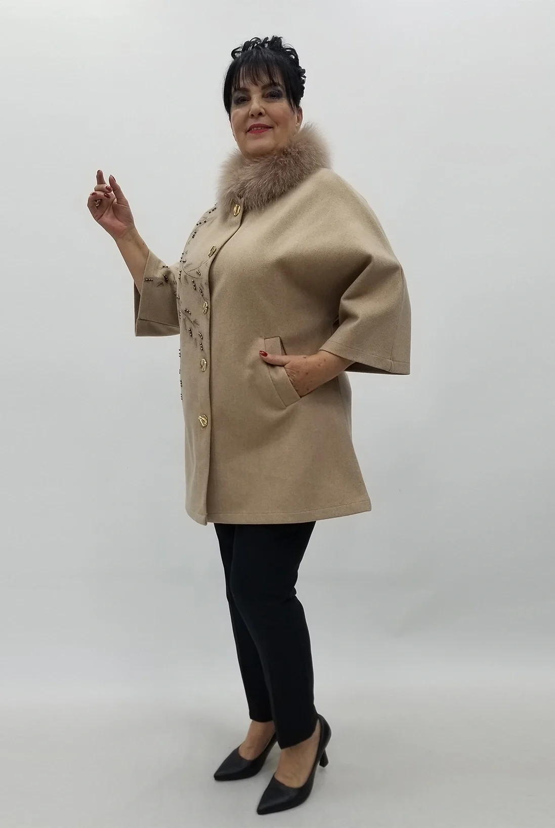 Miraggio Büyük Beden Ceket 4153 A-KAHVE