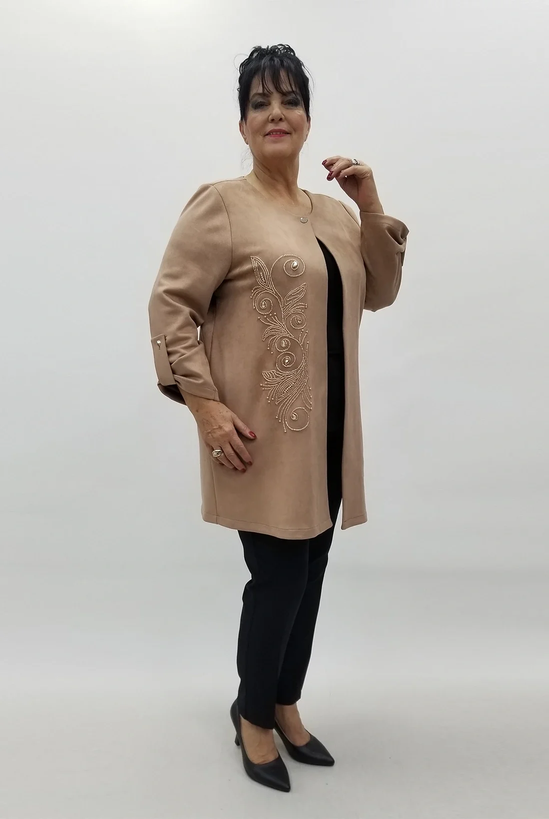 Miraggio Büyük Beden Ceket 4154 BEJ