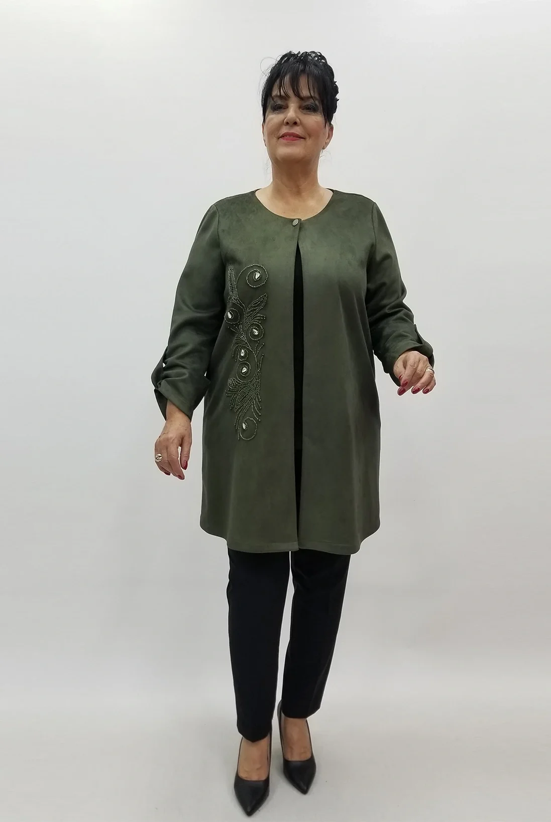 Miraggio Büyük Beden Ceket 4154 HAKİ