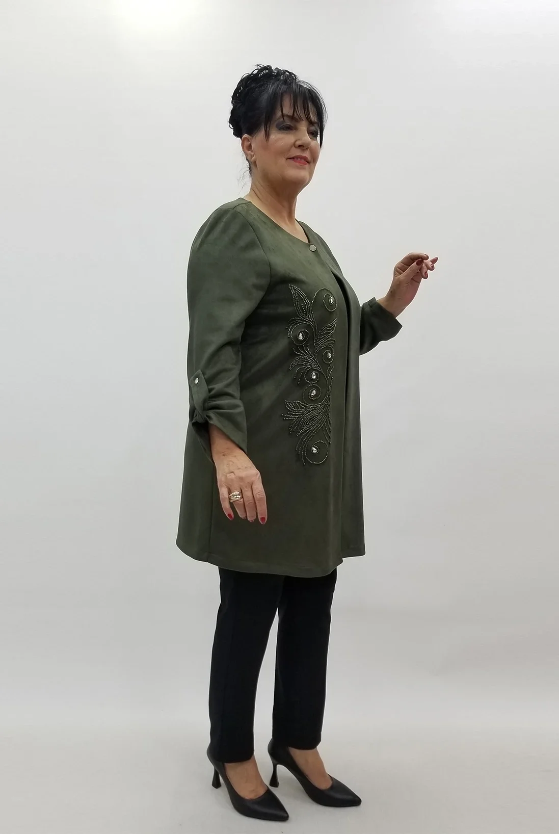 Miraggio Büyük Beden Ceket 4154 HAKİ