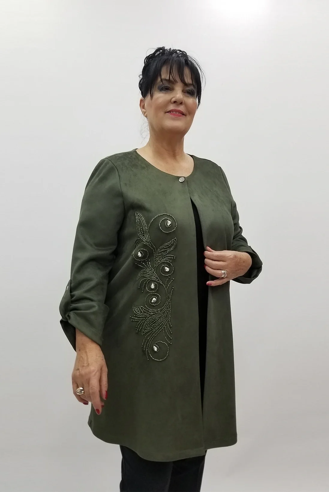 Miraggio Büyük Beden Ceket 4154 HAKİ