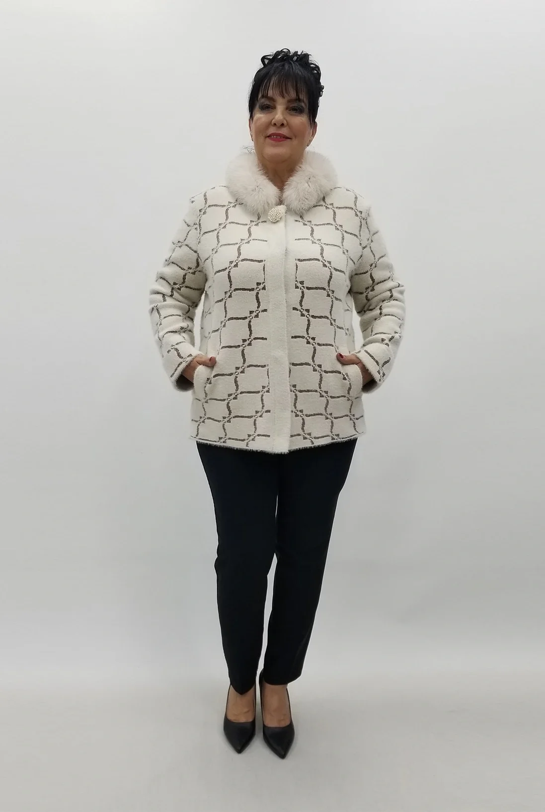 Miraggio Büyük Beden Ceket 4162 KREM