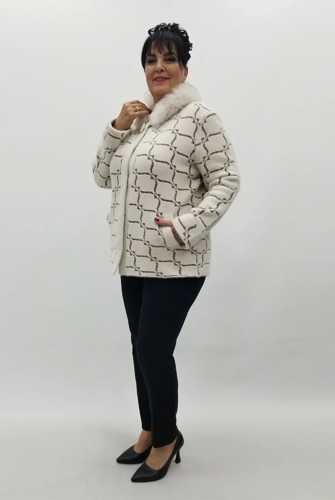 Miraggio Büyük Beden Ceket 4162 KREM