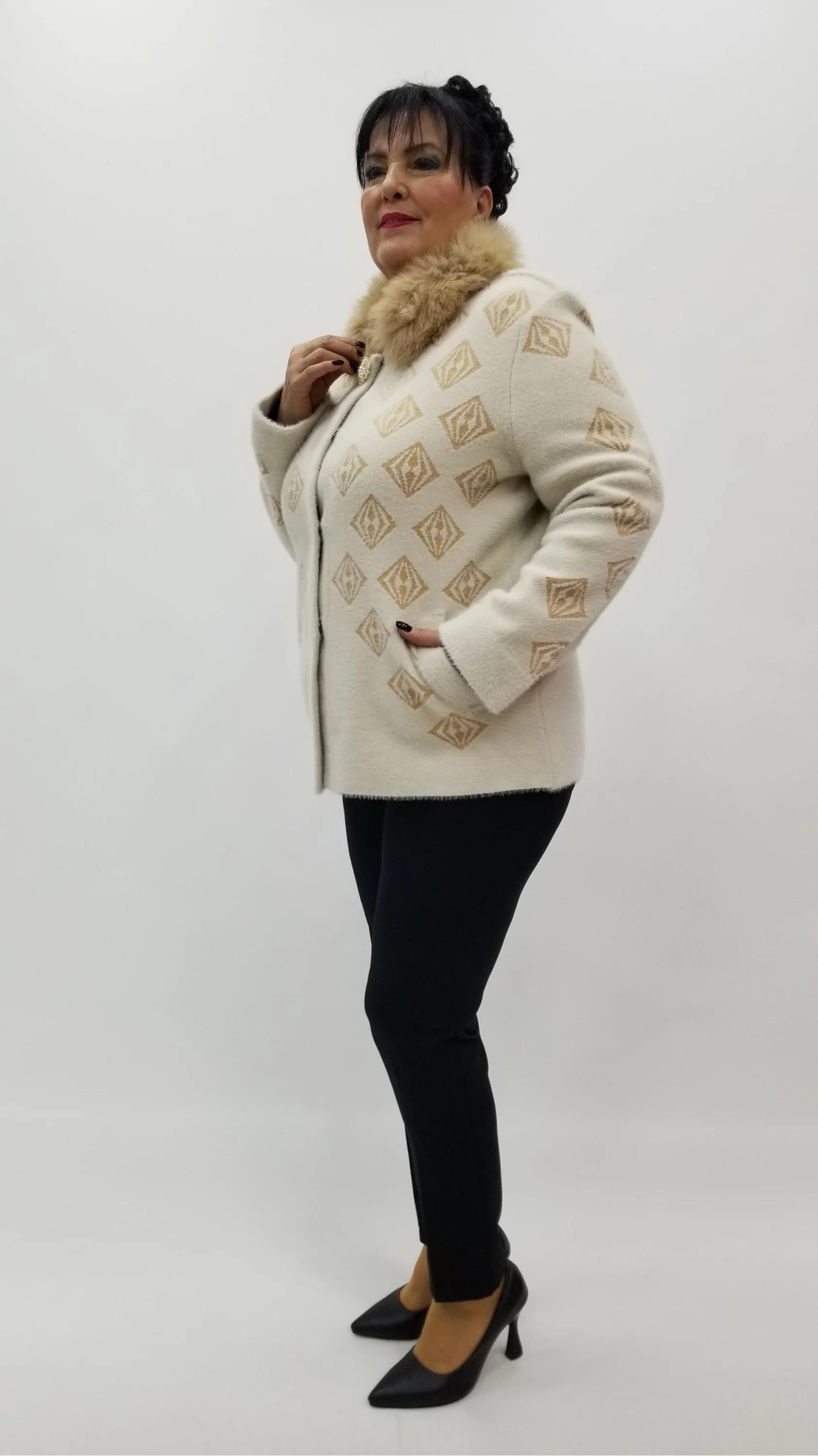 Miraggio Büyük Beden Ceket 4164 KREM