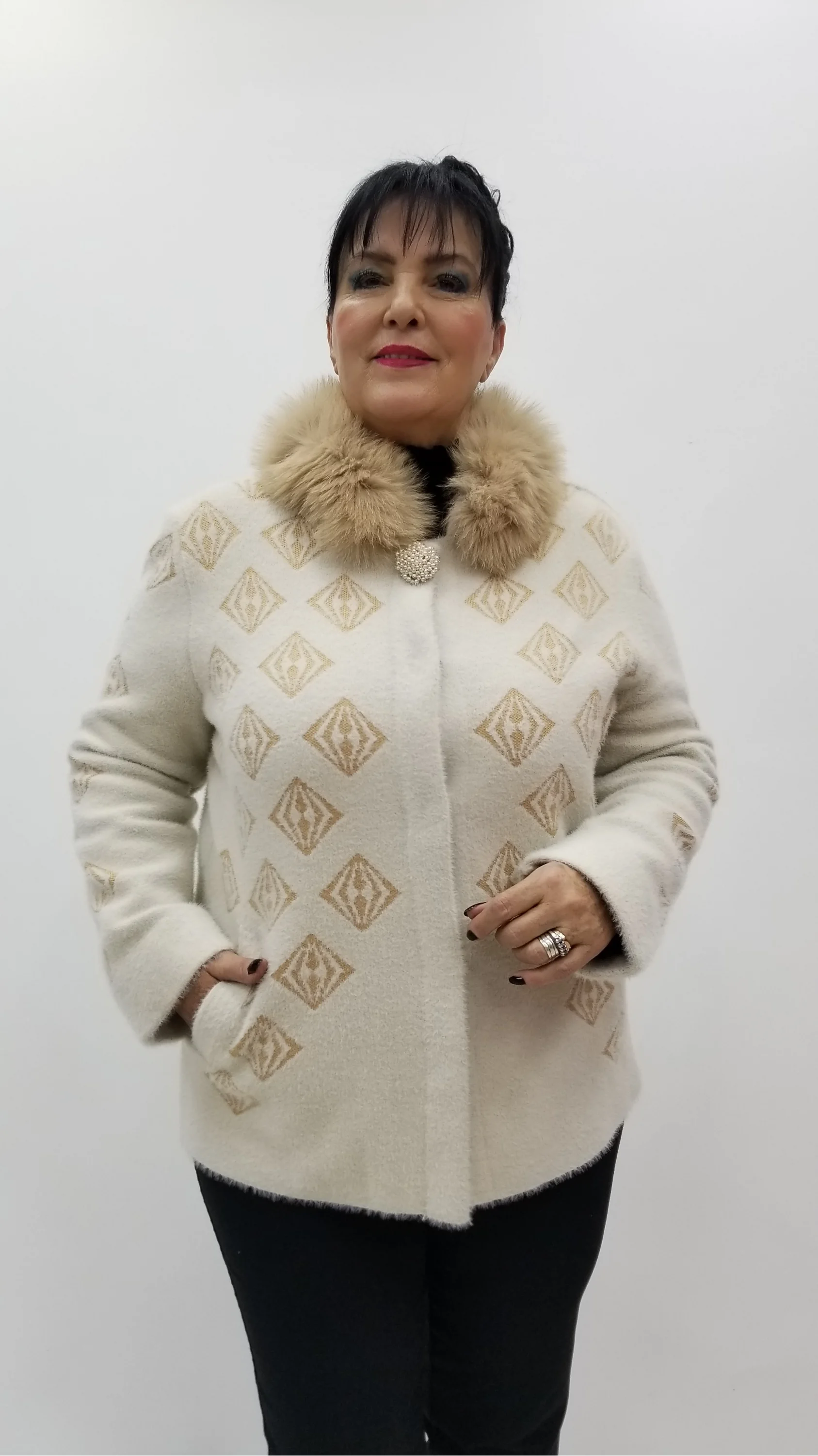 Miraggio Büyük Beden Ceket 4164 KREM