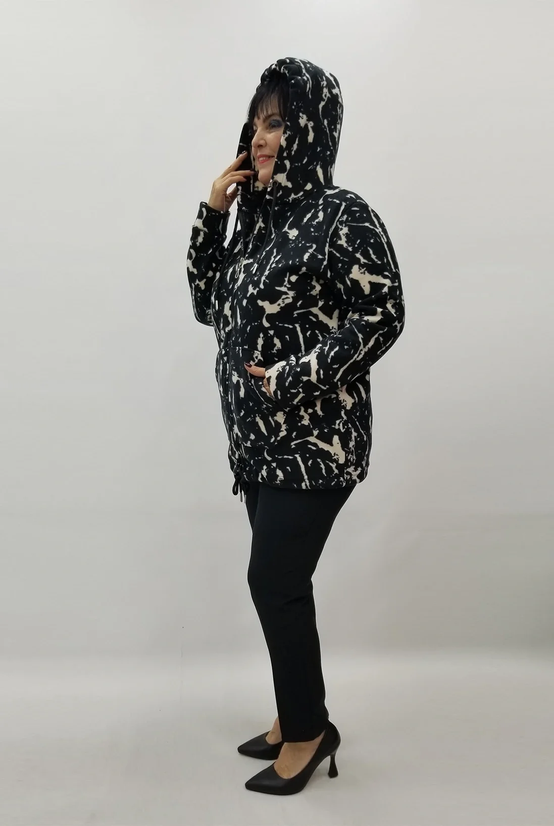 Miraggio Büyük Beden Ceket 4193 SİYAH/KREM