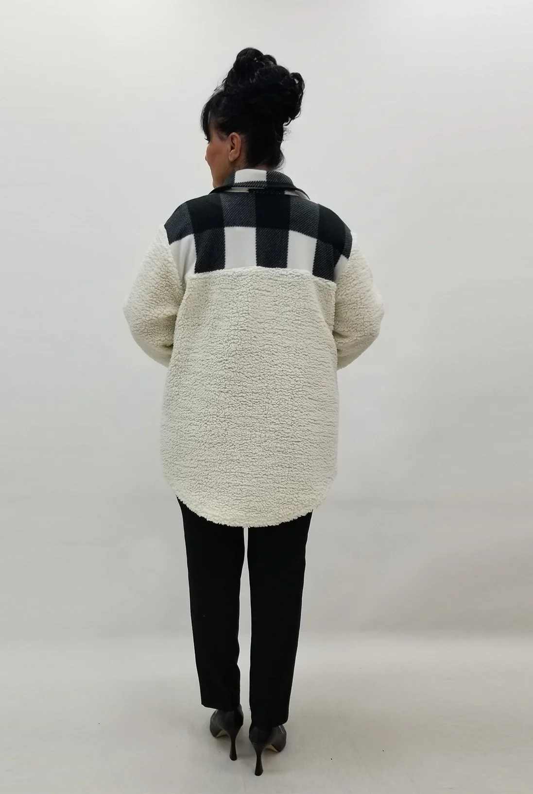 Miraggio Büyük Beden Ceket 4195 SİYAH/BEYAZ