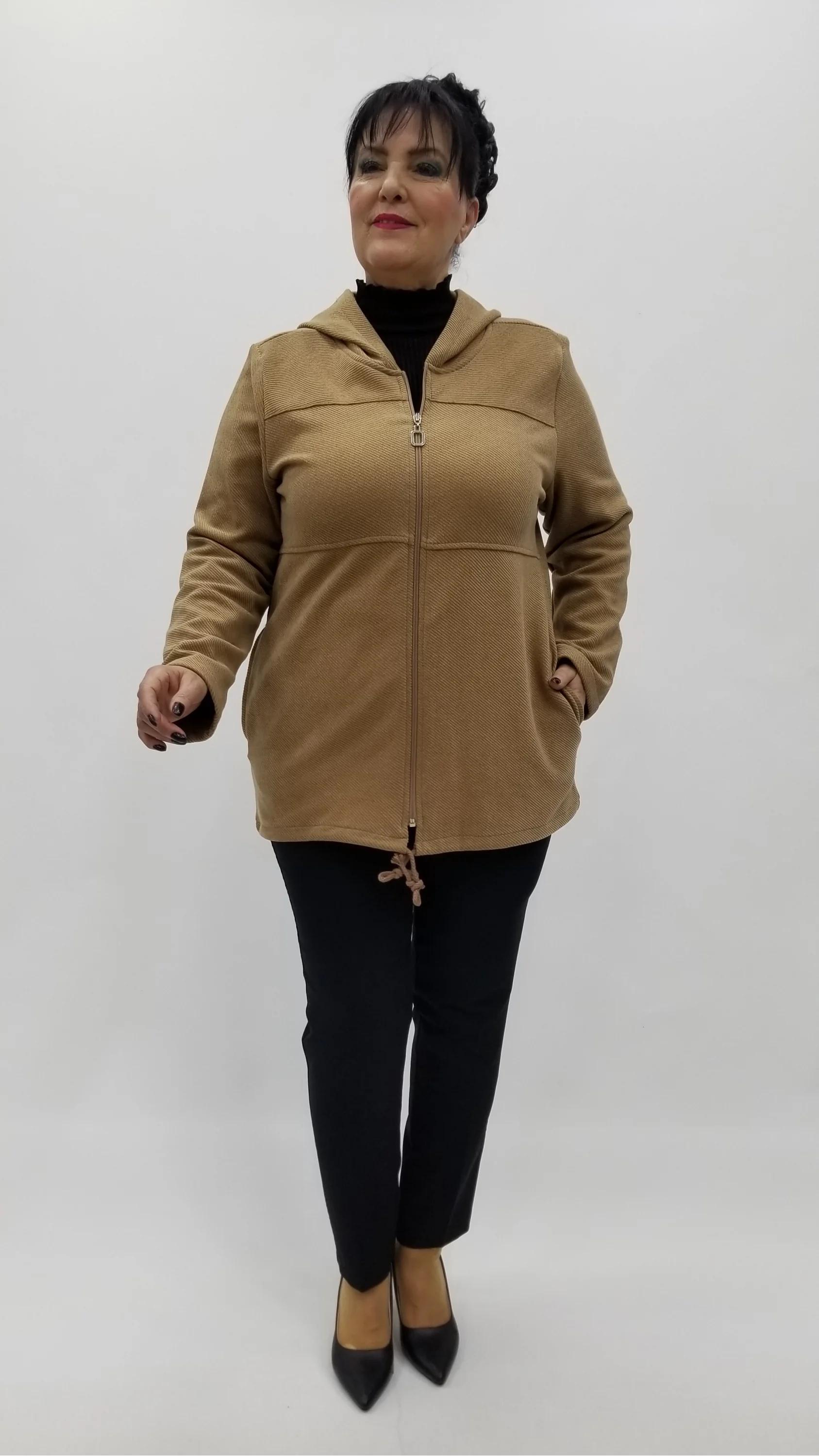 Miraggio Büyük Beden Ceket 4228 A-KAHVE