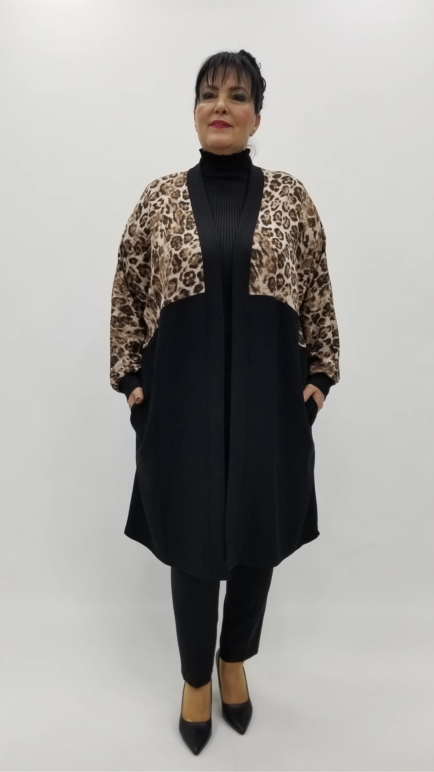 Miraggio Büyük Beden Ceket 4285 SİYAH/KAHVE