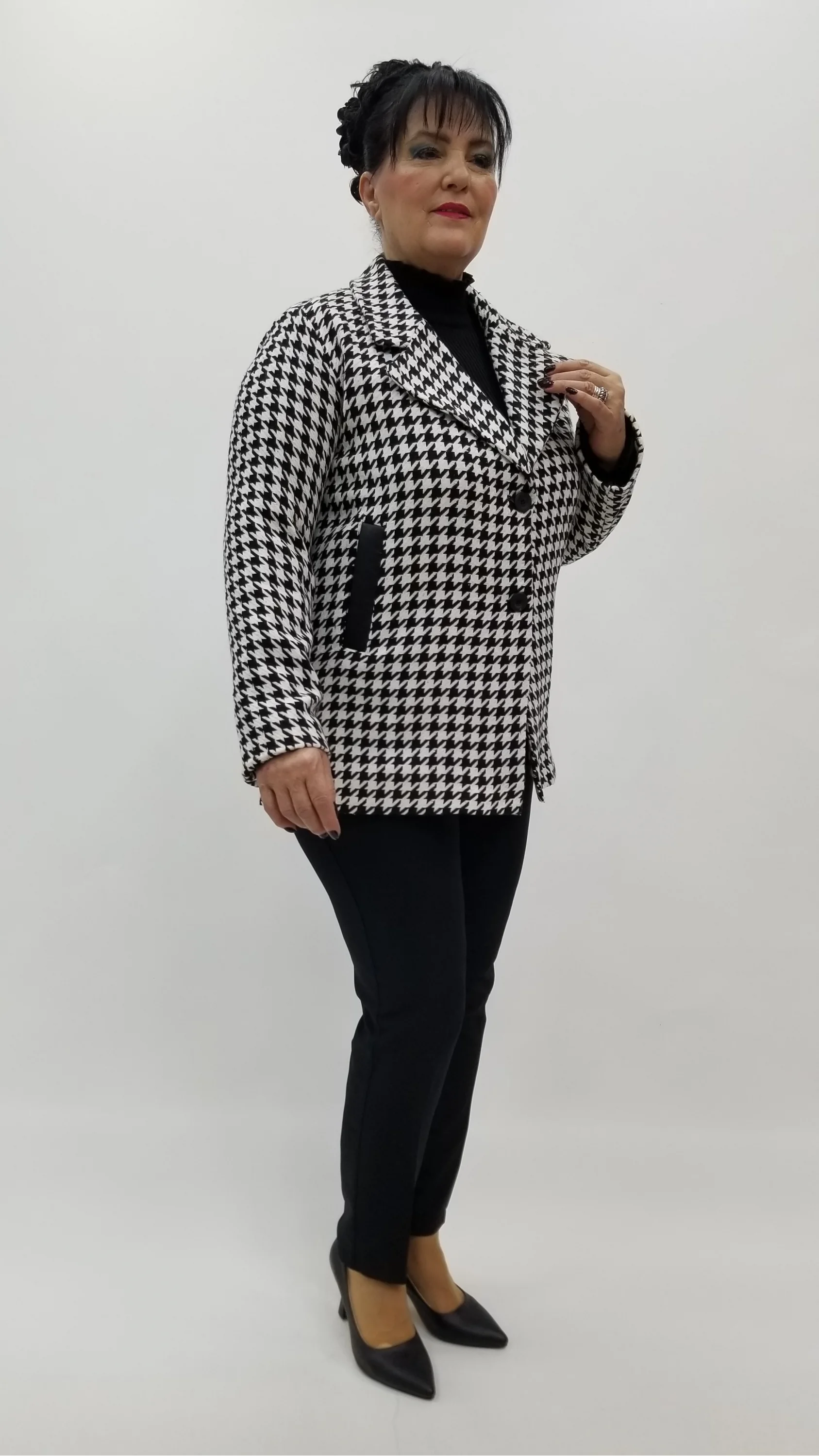 Miraggio Büyük Beden Ceket 4340 SİYAH/BEYAZ