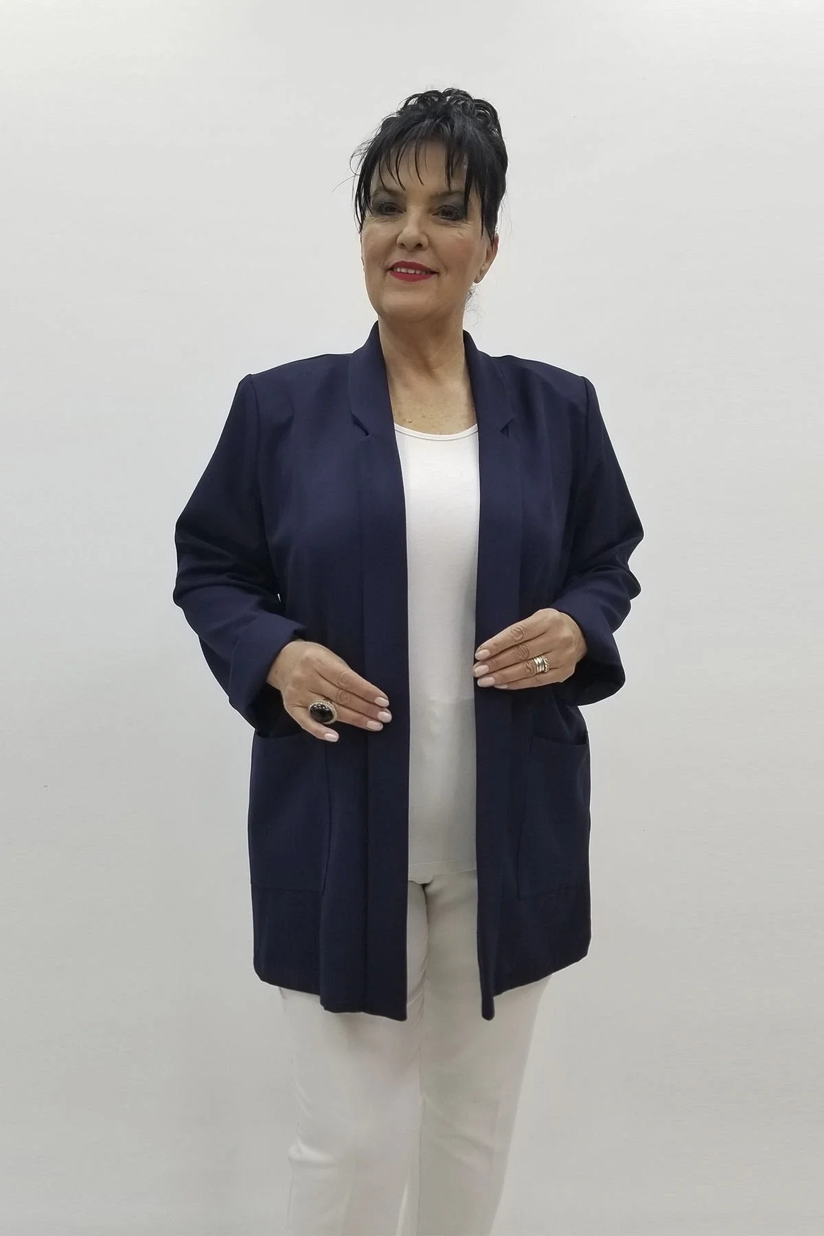 Miraggio Büyük Beden Ceket 97670 LACİVERT