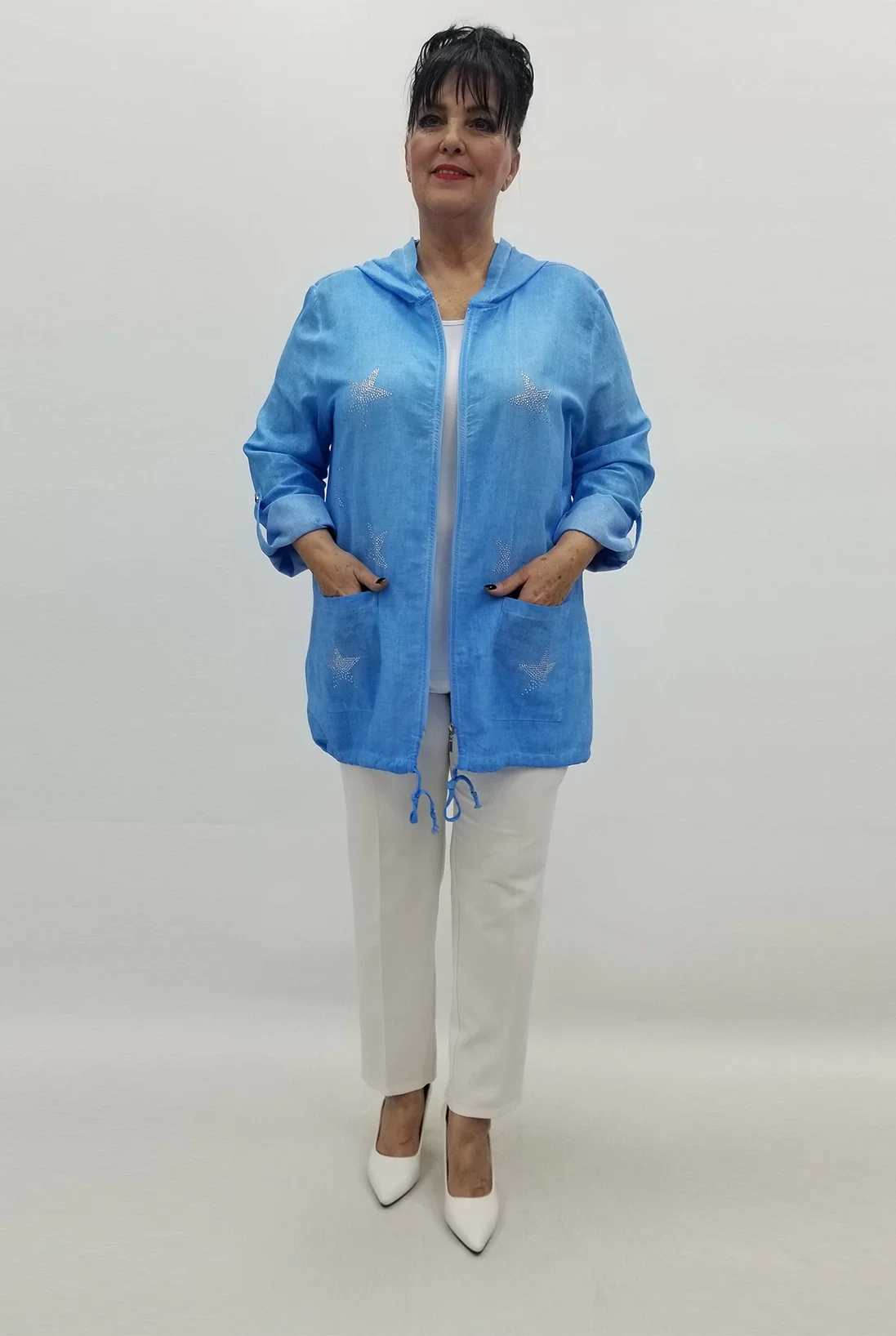 Miraggio Büyük Beden Ceket 99066 MAVİ