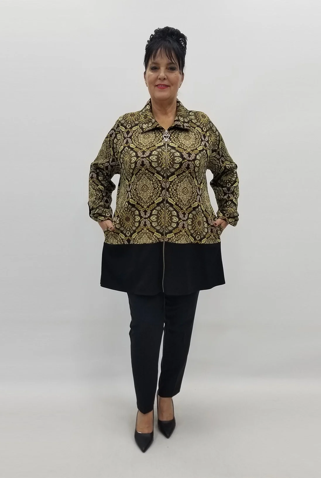 Miraggio Büyük Beden Ceket 99136 SARI