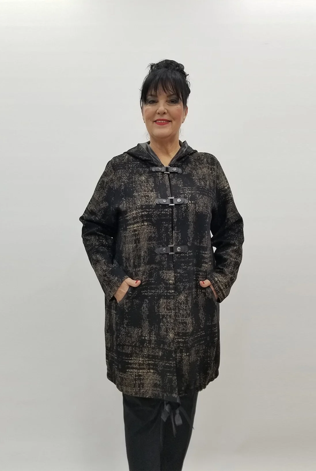 Miraggio Büyük Beden Ceket 99281 SİYAH/BEJ