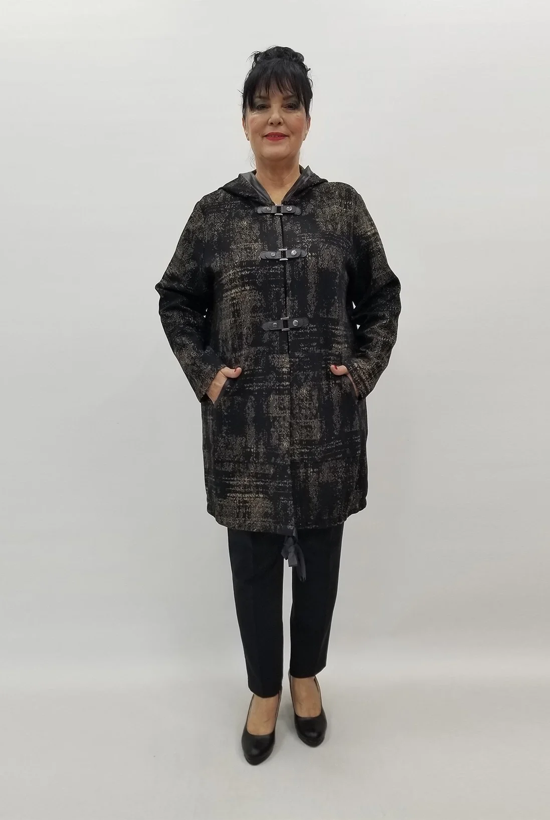 Miraggio Büyük Beden Ceket 99281 SİYAH/BEJ