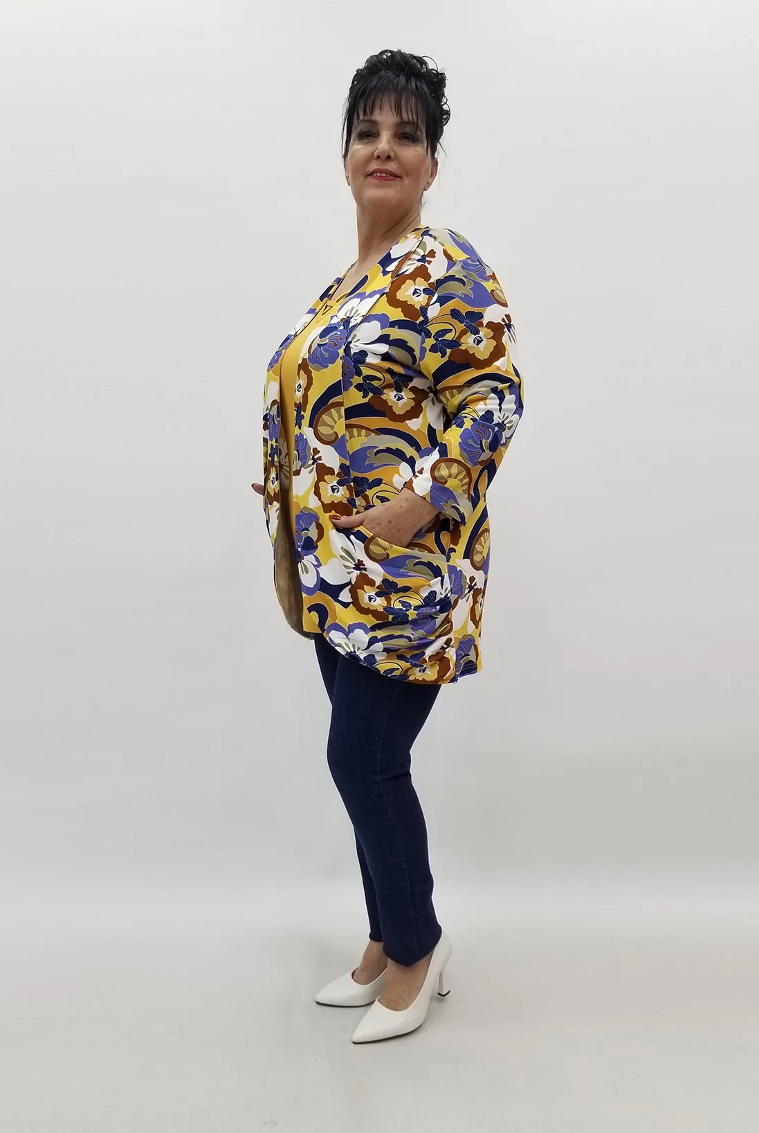 Miraggio Büyük Beden Ceket 99548 SARI