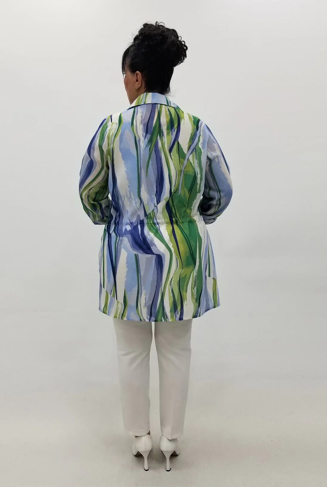 Miraggio Büyük Beden Ceket 99681 YEŞİL/MAVİ