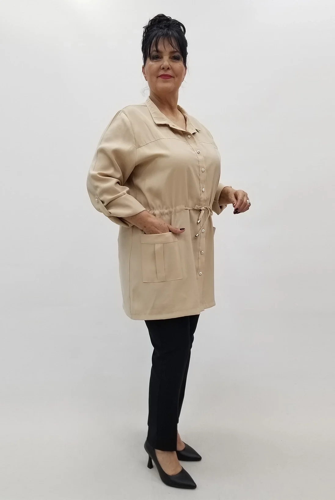 Miraggio Büyük Beden Ceket 99708 BEJ