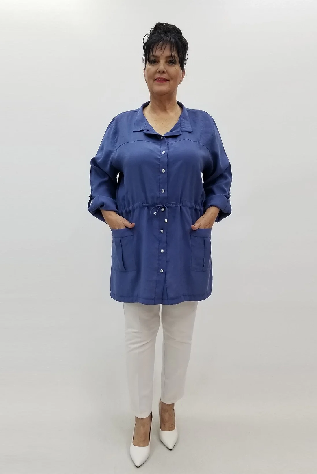 Miraggio Büyük Beden Ceket 99708 İNDİGO