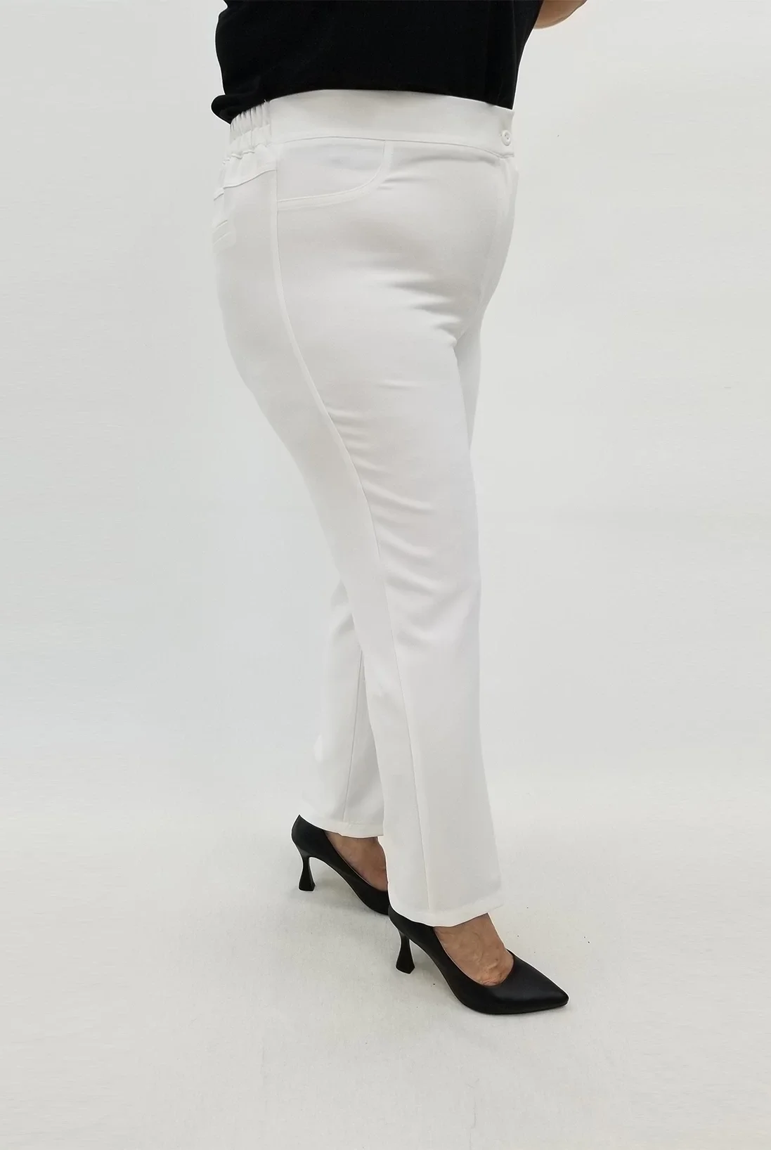 Miraggio Büyük Beden Pantolon 99776 BEYAZ