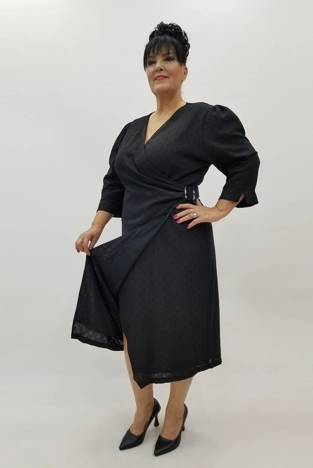 Miraggio Büyük Beden Elbise 4039 SİYAH