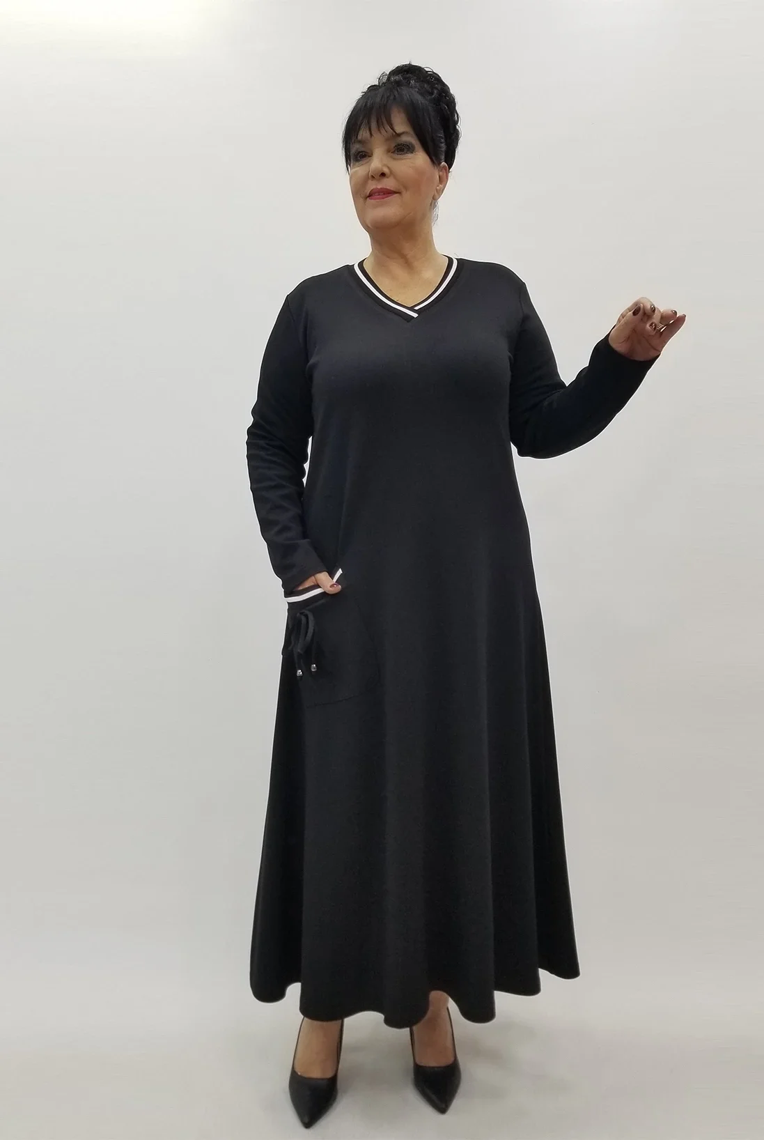 Miraggio Büyük Beden Elbise 4100 SİYAH