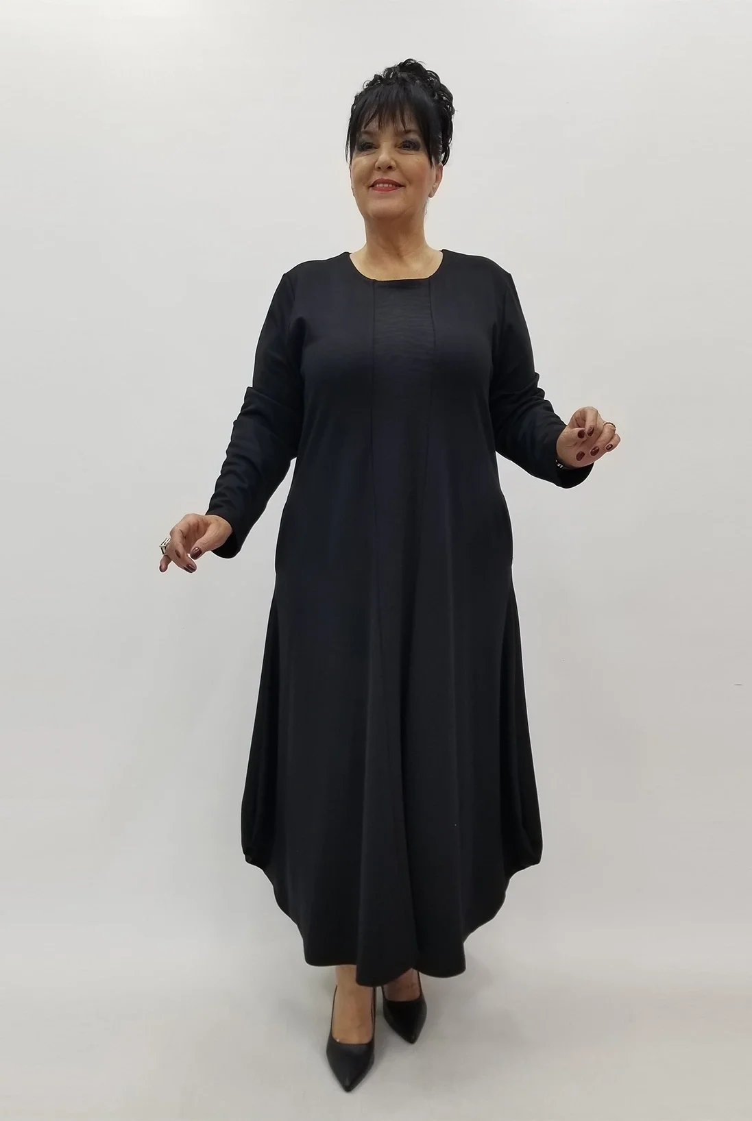 Miraggio Büyük Beden Elbise 4101 SİYAH