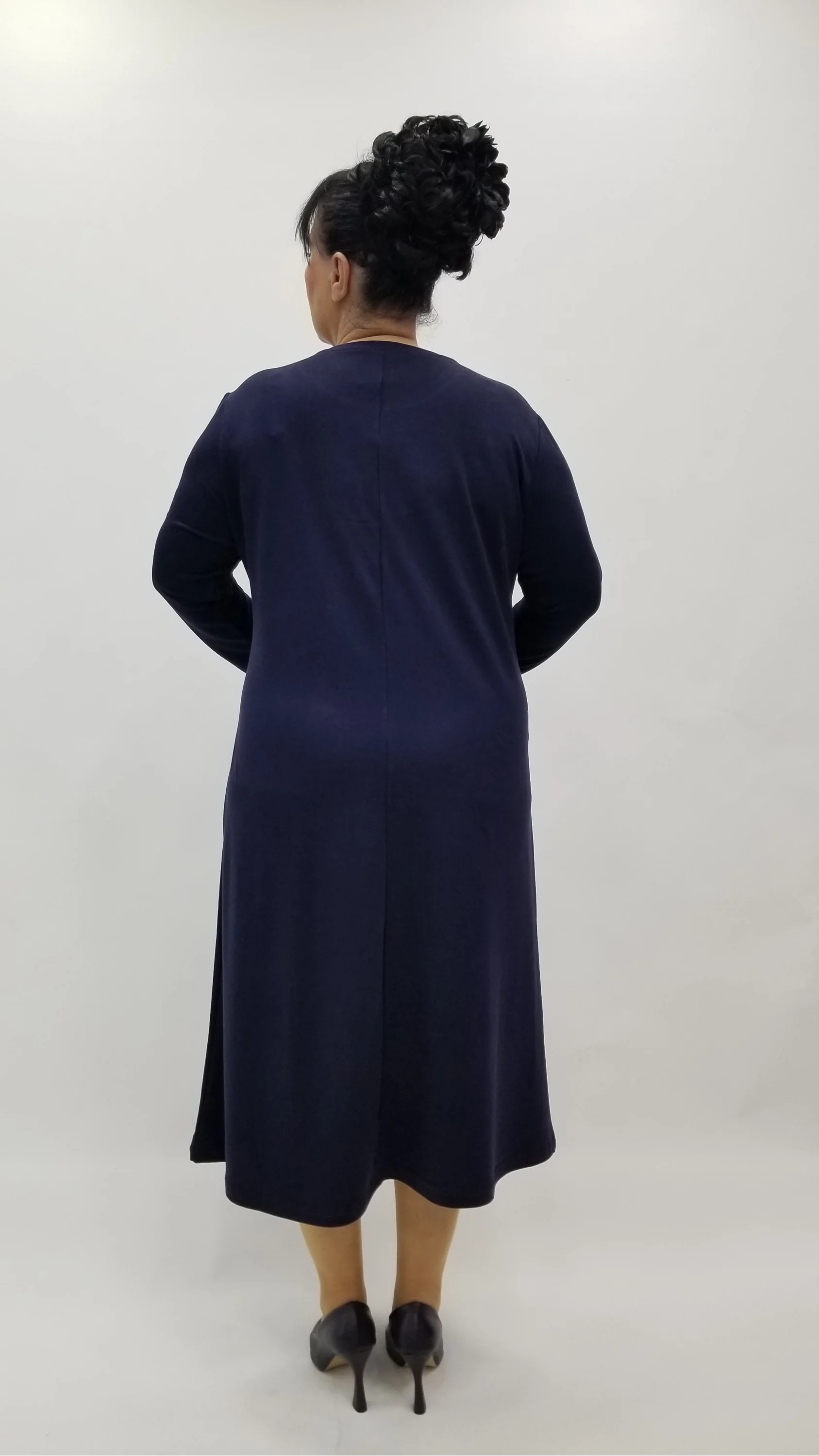 Miraggio Büyük Beden Elbise 4112 LACİVERT