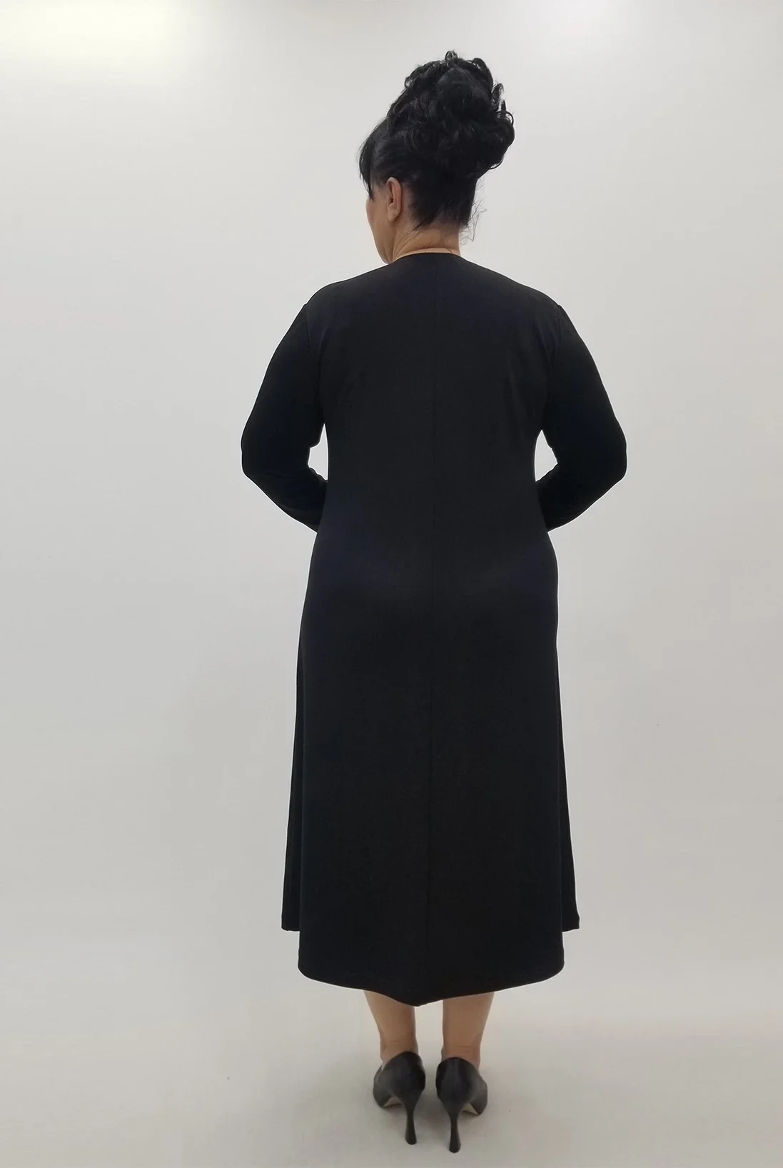 Miraggio Büyük Beden Elbise 4112 SİYAH