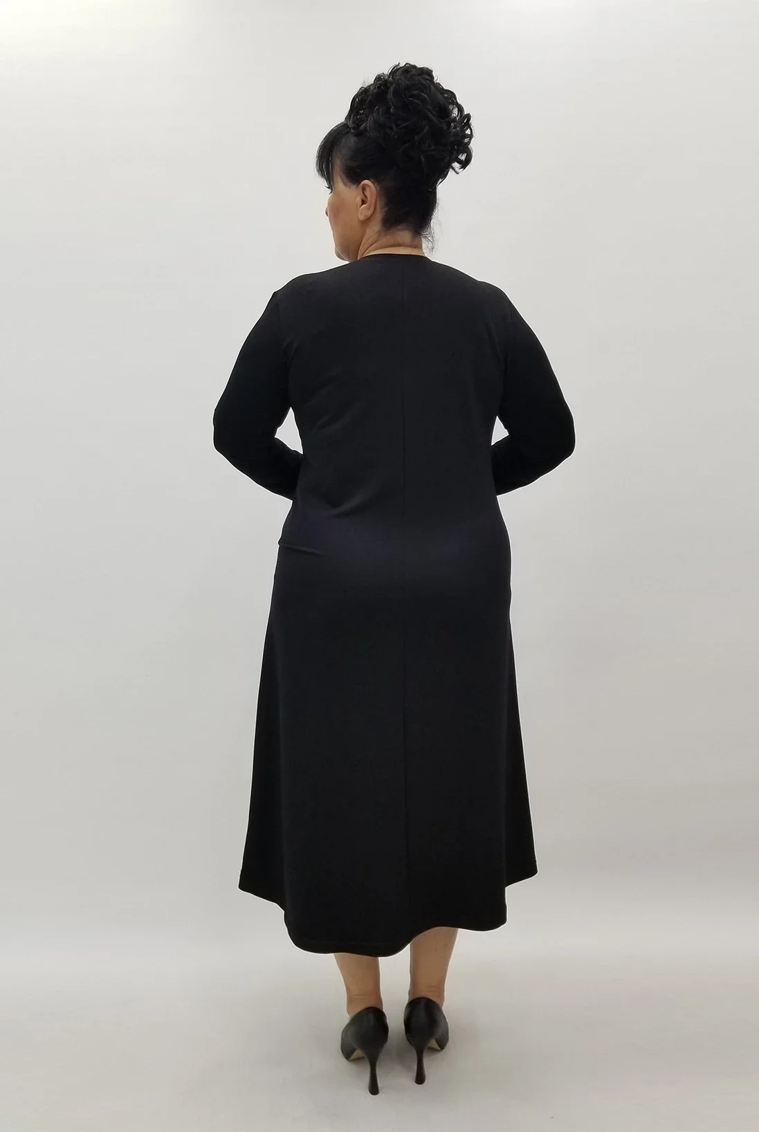 Miraggio Büyük Beden Elbise 4116 SİYAH