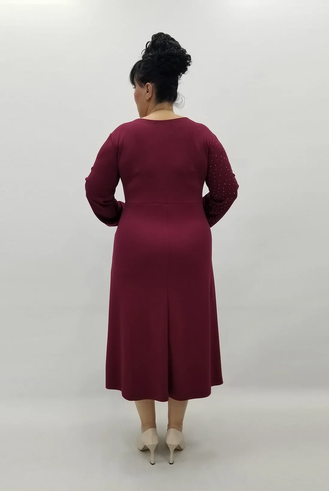 Miraggio Büyük Beden Elbise 4132 BORDO