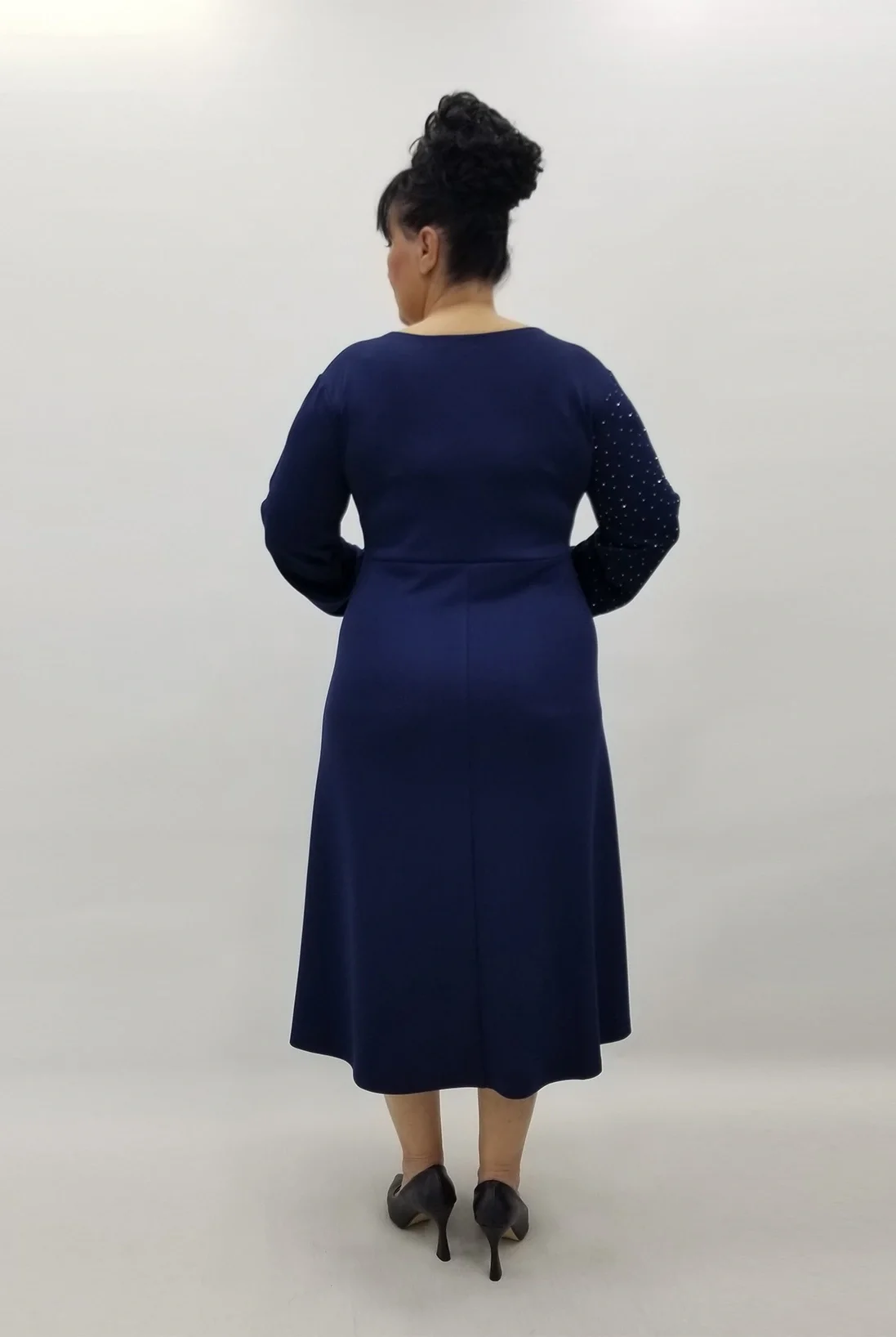 Miraggio Büyük Beden Elbise 4132 LACİVERT