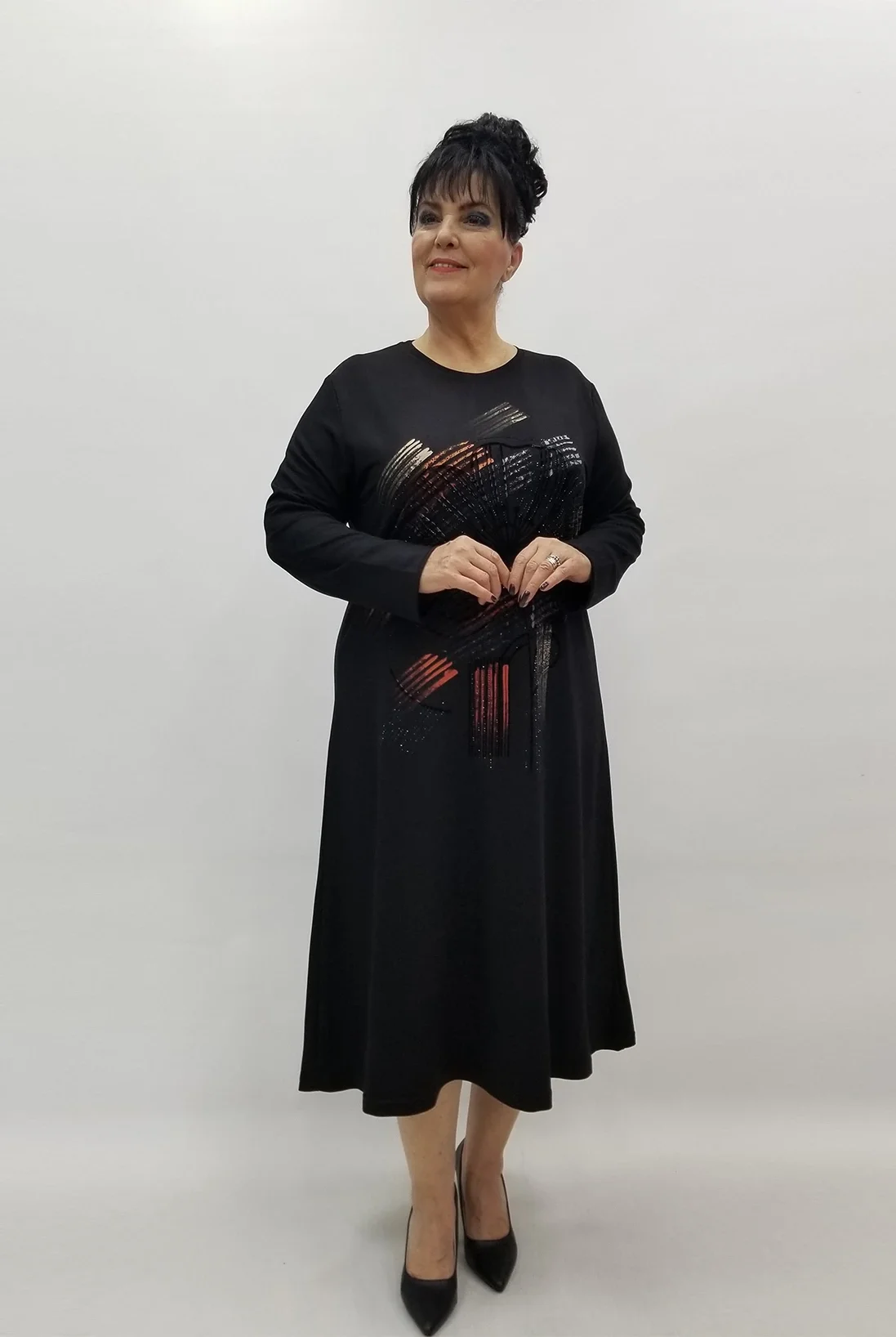 Miraggio Büyük Beden Elbise 4211 SİYAH