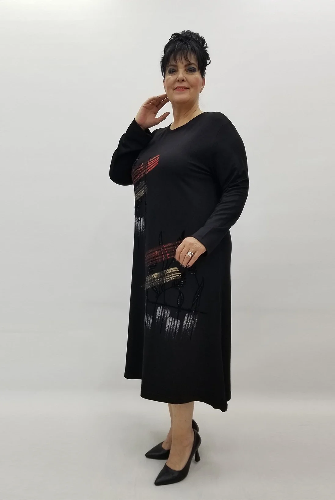 Miraggio Büyük Beden Elbise 4212 SİYAH