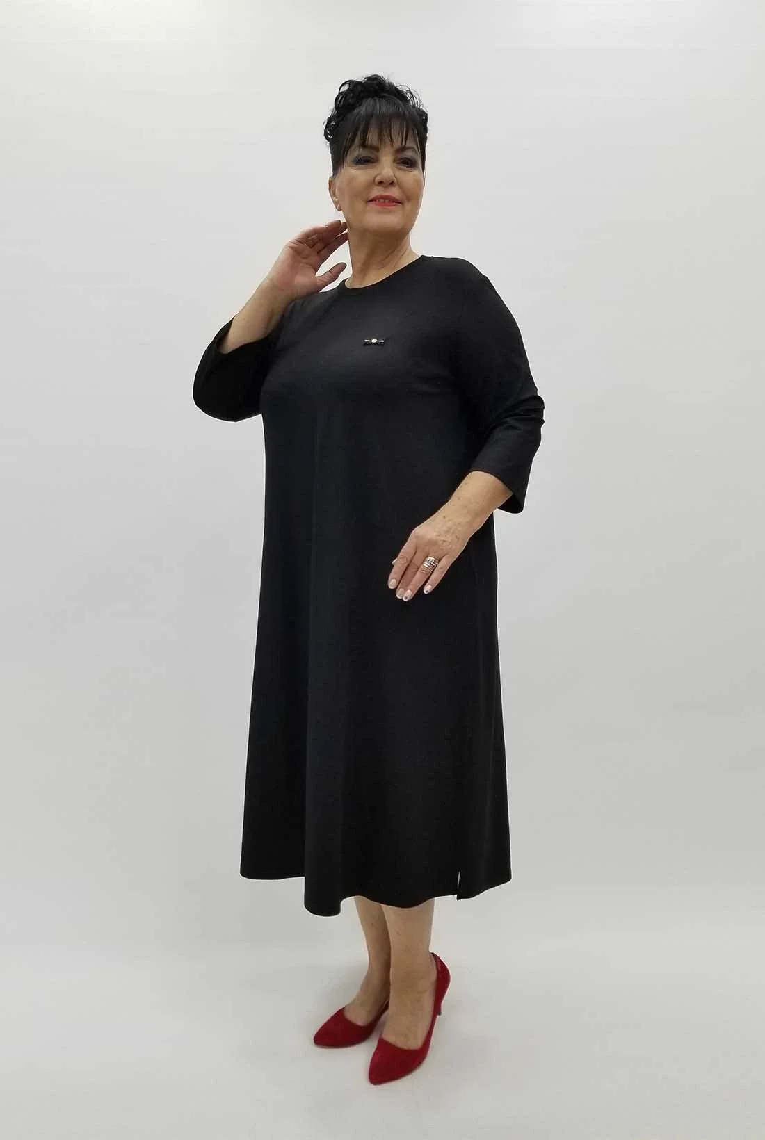 Miraggio Büyük Beden Elbise 4246 SİYAH