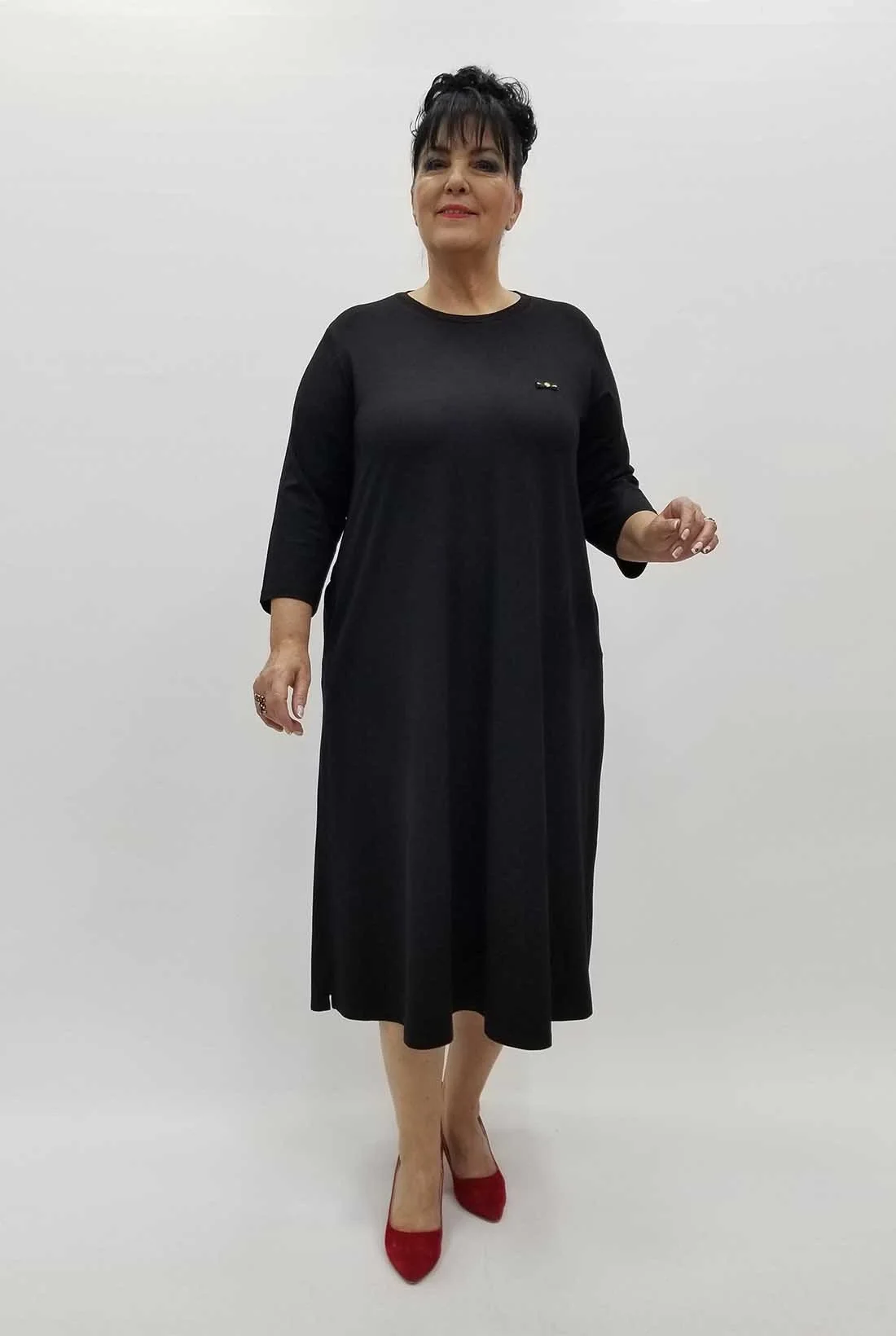 Miraggio Büyük Beden Elbise 4246 SİYAH